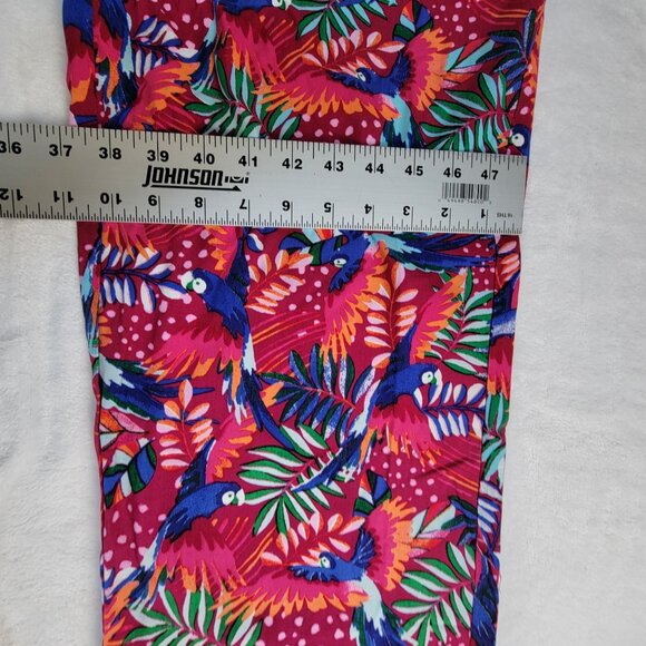 Island Collection Stella Parker Tropical Parrot Summer Pants Medium Pink New $54 - Picture 9 of 10